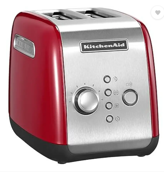 KitchenAid 5KMT223GER 1100 - Watt 2 Slot Automatic/Pop Up Toaster - Empire Red