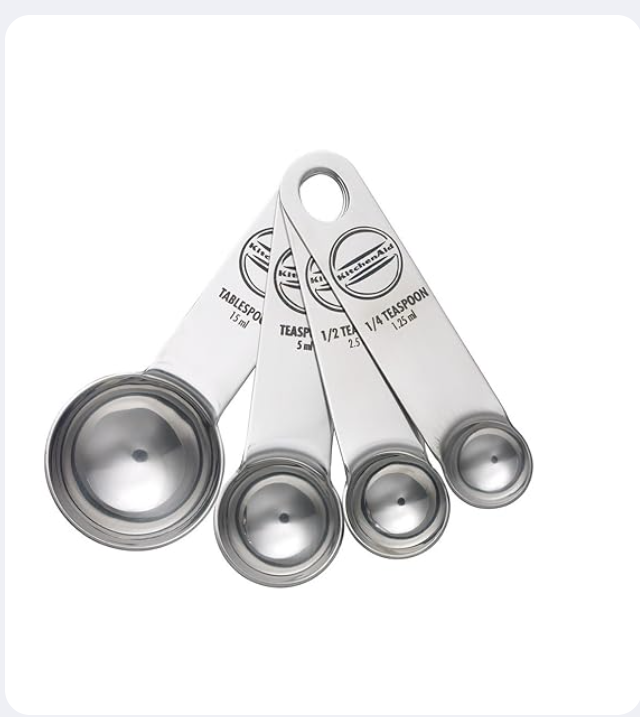 KitchenAid Stainless Steel Measuring Spoon 4-Pieces - Silver
